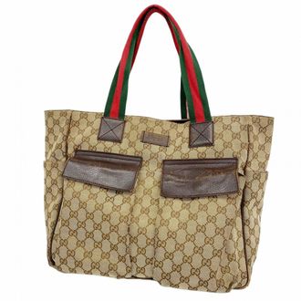 Gucci Brown Canvas Tote Bag (Pre-Owned)