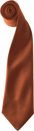Premier Kleuren Heren Satin Clip Tie (Pakket van 2) (Kastanje)