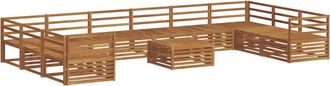 vidaXL Juegos De Sof&aacute;s 11 Uds. Natural Madera De Acacia S&oacute;lida Vidaxl