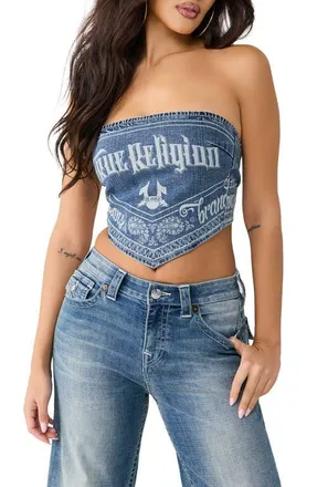 True Religion Denim Scarf Top in Venice Drift at Nordstrom, Size Xx-Large