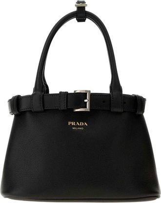 Prada Black Buckle Small Satchel