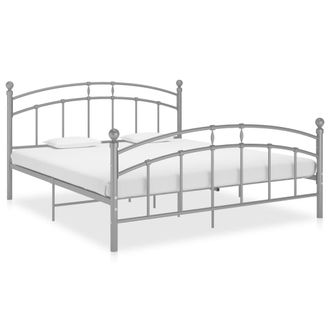 vidaXL Estructura De Cama Sin Colch&oacute;n Metal Gris 180x200 Cm Vidaxl