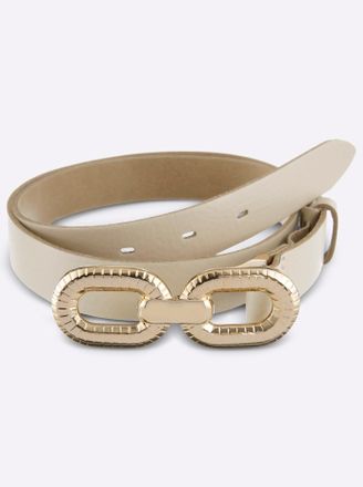 Heine Lederg&uuml;rtel HEINE, Damen, Gr. 11,5, elfenbein, G&uuml;rtel Lederg&uuml;rtel