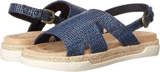 Bella Vita Kato Sandals Womens Navy Woven Espadrille Slingback GAL1216