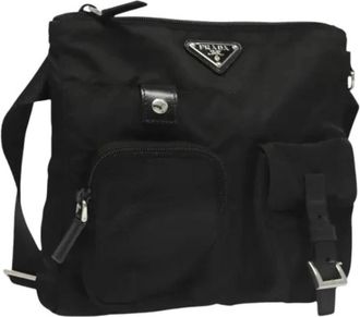Prada Pre-owned Vintage Nylon Heuptas - Dames - Vintage Schoudertas - Zwart - ONE Size - Nylon - Vintage