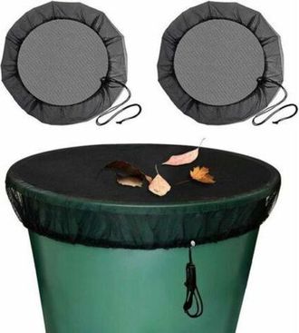 OEM Mosquiteras Para Dep&oacute;sitos De Agua De Lluvia, Red De Protecci&oacute;n Para Barriles De Agua De Lluvia Con Cord&oacute;n Ajustable, Red Protectora Ajustable, Protec