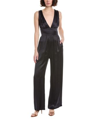 Eleventy Gathered Silk Jumpsuit