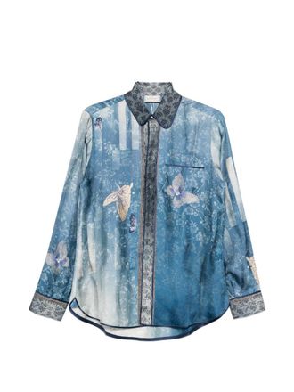 Pierre-Louis Mascia Pierre Louis Mascia Womens Printed Silk Shirt