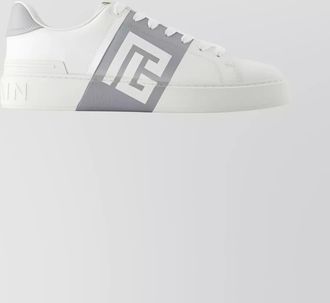 Balmain low-top court sneakers in smooth leather