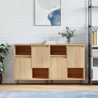 vidaXL Aparadores 2 Piezas Madera Contrachapada Color Roble Sonoma Vidaxl