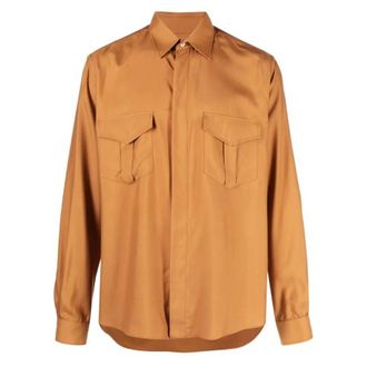 Bally Long-Sleeved Pointed-Collar Silk Shirt