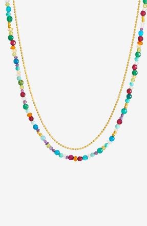 Dower & Hall Tutti Frutti Orissa Necklace in Yellow Gold Vermeil at Nordstrom, Size 18