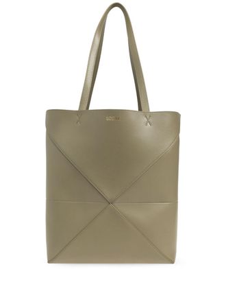 Loewe medium Puzzle Fold tote bag - Green