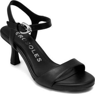 Aerosoles Divia Ankle Strap Sandal in Black Fx Nappa at Nordstrom, Size 6.5