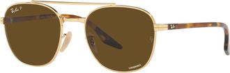 Ray-Ban Unisex - 0Rb3688 Square Polarized Sunglasses In Arista Polar Brown