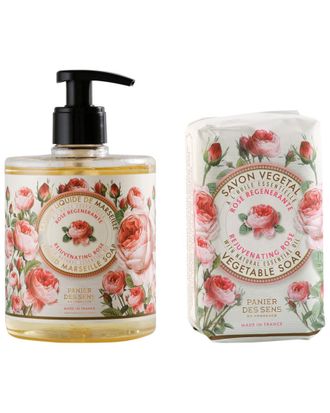 Panier Des Sens Panier Des Sens Rose Liquid Marseille Soap 16.9Oz & Extra-Gentle Soap 5.3Oz