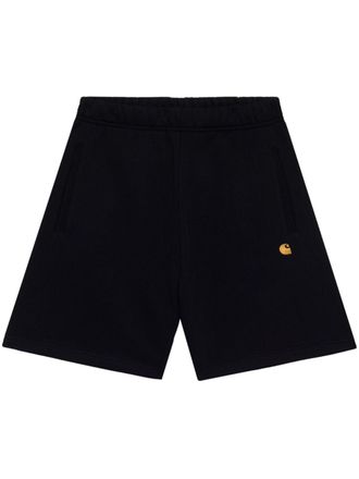 Carhartt Work in Progress logo-embroidered elasticated-waist shorts - men - Cotton/Polyester - L - Black