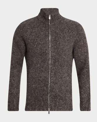 Brunello Cucinelli Men & apos;s Cashmere and Silk Melange Full-Zip Cardigan