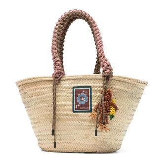 Alemais Macrame Maxi Basket - Dames - Handtassen - Beige - ONE Size - Polyester - Tassen