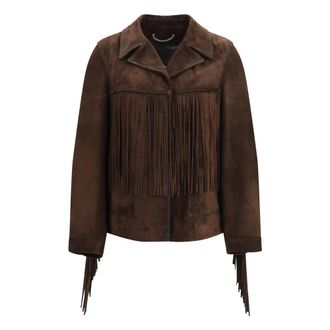 Golden Goose Giacca con frange - - Jackets - Donna - Marrone - S
