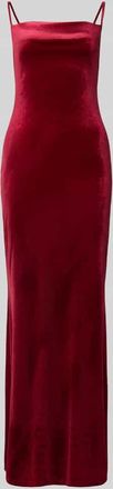 Lipsy Slim Fit Abendkleid mit Spaghettiträgern in Dunkelrot, Größe 36