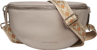 Bruno Banani G&uuml;rteltasche BRUNO BANANI, Damen, Gr. B/H/T: 27cm x 15cm x 9cm onesize, beige, Leder, leicht gl&auml;nzend, unifarben, Taschen G&uuml;rteltasche, echt Leder