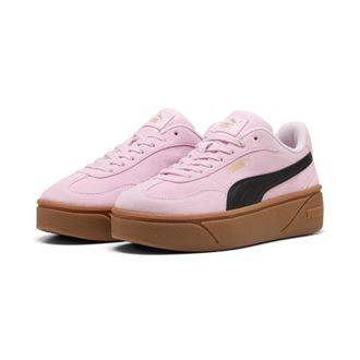 Puma Sneaker PUMA CLUB II ERA PLATFORM SD WNS, Damen, Gr. 37,5, pearl pink, puma schwarz, Leder, unifarben, Schuhe Sneaker, Obermaterial aus Leder, Innenma
