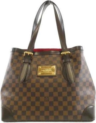 Louis Vuitton Pre-owned Hampstead Damier MM Tote Bag - Dames - Vintage Shopper - Bruin - ONE Size - Vintage
