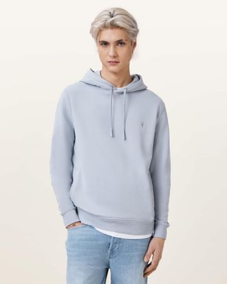 AllSaints Cotton Raven Pullover Ramskull Hoodie, Size: S