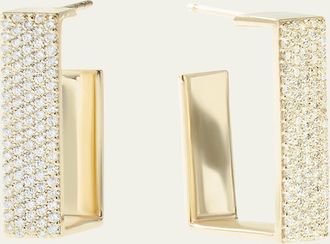 Lana Jewelry 14K Gold Flawless Vanity Diamond Geometric Hoop Earrings