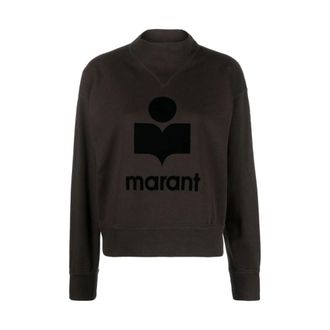 Isabel Marant Sweatshirts, female, Brown, Size: 2XS Moby Logo Sweatshirt