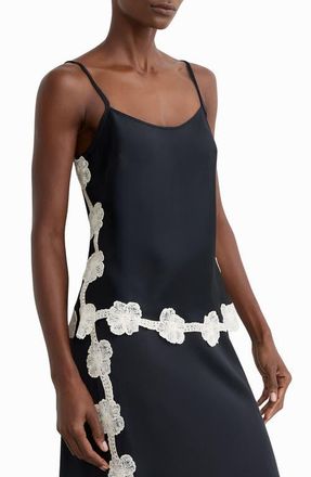 Reiss Doa Lace Detail Camisole in Navy at Nordstrom, Size 14 Us