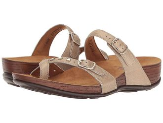 SAS Jett Adjustable Toe Loop Slide Sandal Womens Shoes Metallic Gold : 12 M - Medium (B), Leather