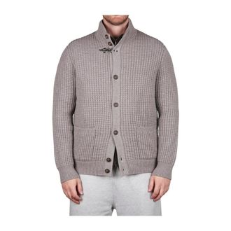 Fay Cardigan Gilet Stacc. F.8 - Heren - Truien - Beige - Maat: M Zijde