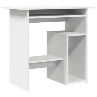 vidaXL Escritorio De Madera Contrachapada Blanco 80x45x74 Cm Vidaxl