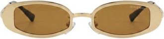 Fifth and Ninth Sable 51mm Oval Sunglasses in Gold/brown at Nordstrom