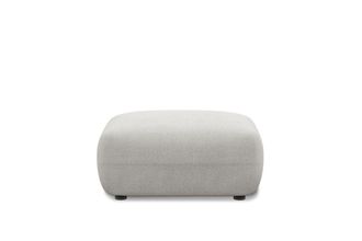 Castlery Auburn Ottoman Customized, Performance Fleece, Medium Grey, Spill Resistant, Modular, Grey, Castlery