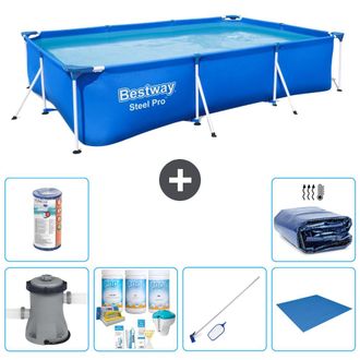 Bestway Piscina Bestway Steel Pro Rectangular - 300x201x66 Cm - 8-piezas S21571