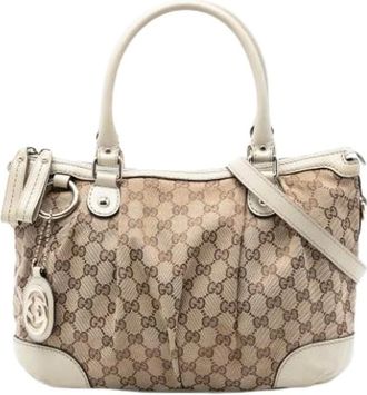Gucci Pre-owned Handbags, female, Beige, Size: ONE SIZE Pre-owned The Sukey Handbag