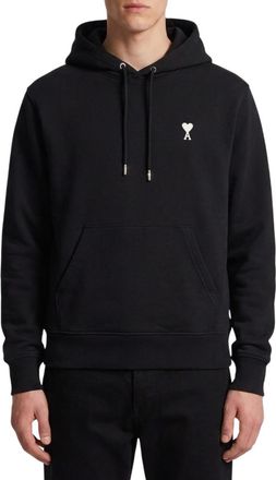 Ami Black Regular Logo Hoodie