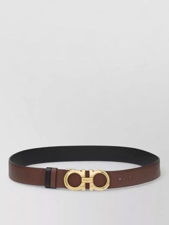 Ferragamo double sided adjustable h35 leather belt