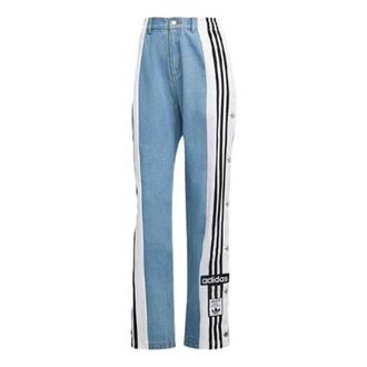 adidas (WMNS) adidas Denim Adibreak Pants Asia Sizing Blue White H59020