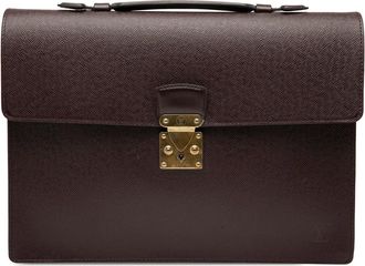 Louis Vuitton 1997 Taiga Moskova Briefcase business bag - men - Leather - One Size - Red