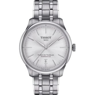 Tissot Chemin Des Tourelles Powermatic 80 Heren Horloge Zilverkleurig T1398071103100