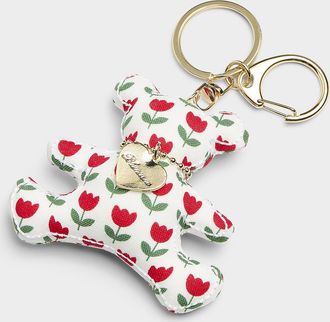 Simons Womens Padded teddy bear keychain charm