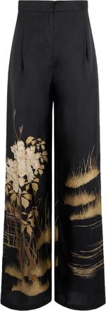 Max Mara Broeken - Dames - Wijde Broeken - Zwart - XS - Broeken