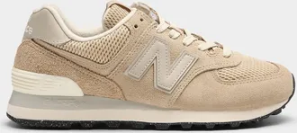 New Balance Womens 574 beige suede sneakers