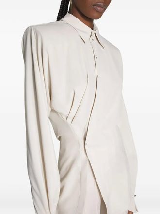 MUGLER Camicia con spalle drappeggiate - Toni neutri