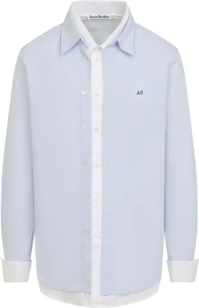 Acne Studios Katoenen Shirt - Heren - Casual Overhemden - Blauw - M - Katoen - Overhemden