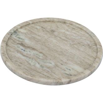 R16 Home Round Marble Tray in Natural Gray at Nordstrom Rack